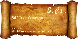 Séra Csongor névjegykártya