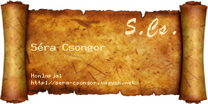 Séra Csongor névjegykártya