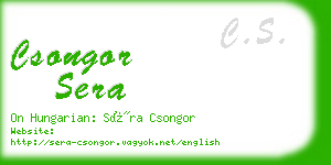 csongor sera business card